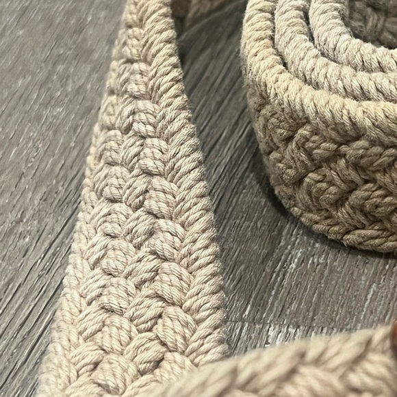 Kahala Torino Size 38 Stretch Knit Woven Made in Italy Khaki Belt - Picture 10 of 13